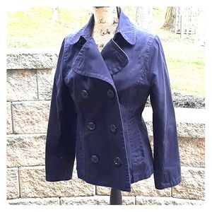 Navy blue peacoat
